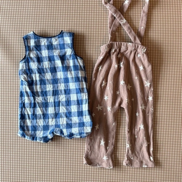 MUD PIE-Baby Boy Romper (12-18M)
Blue/White + Star Print Pants w/ suspenders 18M - Picture 15 of 15